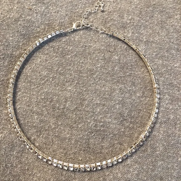 Crystal Sparkle Rhinestone Choker Necklace - Picture 6 of 6